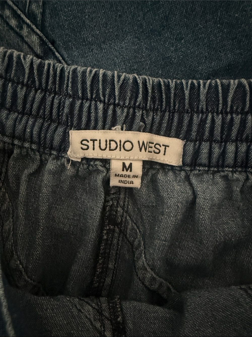 Studio West Blue Denim A-Line Patchwork Skirt - Picture 5 of 8